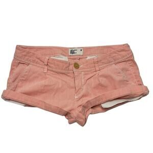 American Eagle Pin Striped Low Rise Vintage Micro Shorts Size 0